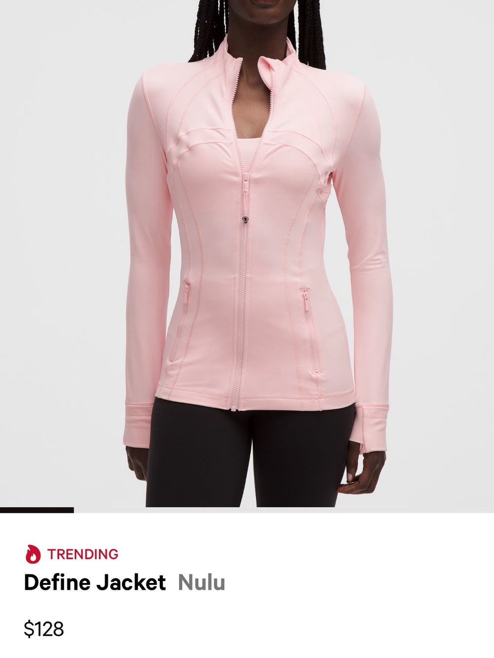 lululemon Define Jacket in Nulu, Blush